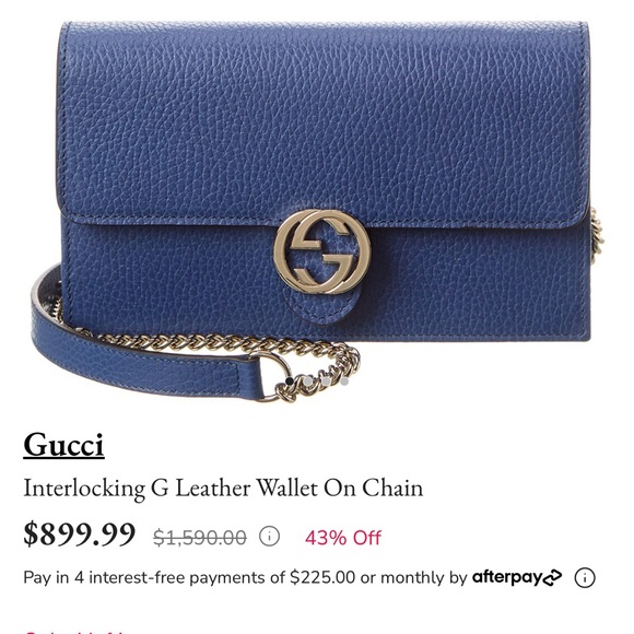 Gucci Interlocking G Leather Wallet On Chain - Picture 9 of 9